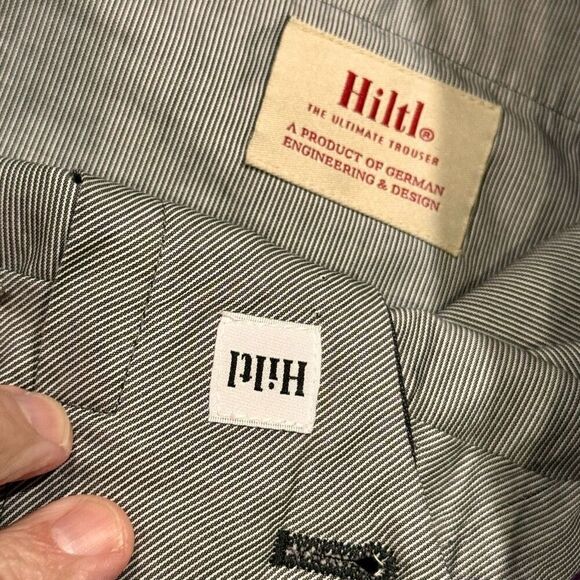 Hiltl DiBiella Charcoal Gray Nailhead Flat Front Dress Pants. Size 36. - Picture 10 of 11